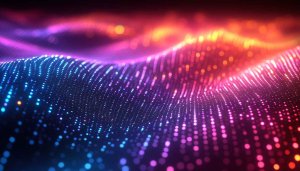 Abstract Glowing Dots Waves 4K Desktop and Mobile Wallpaper
