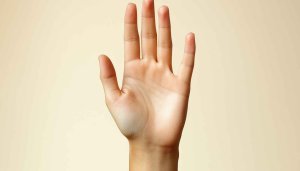 Raised Hand Mobile Background Aesthetic Beige Minimalist Gesture Wallpaper