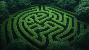 Green Maze Hedge Garden 4K Desktop Background Mobile Wallpaper Free