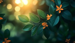 Orange Flowers Green Leaves Aesthetic Mobile Background Wallpaper Free