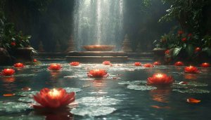 Lotus Flowers Pond 4K Desktop Wallpaper Free Mobile Background