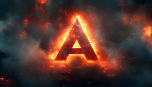 Burning Letter A 4K Mobile Wallpaper - Fire Letter Background