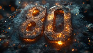 80th Anniversary Wallpaper Backgrounds, Fired Numbers, Free Mobile Desktop