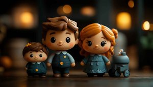 Cute Cartoon Family Desktop Wallpaper and Mobile Background Free