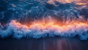Ocean Wave Sunset Mobile Wallpaper, Free Beach Desktop Backgrounds