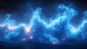 Electric Blue Nebula Clouds 4K Desktop Background HD Mobile Wallpaper