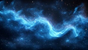 Abstract Blue Nebula Galaxy Space Stars Mobile Wallpaper 4K
