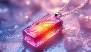 Rectangular Resin Pendant Wallpaper: Abstract Art Jewelry Mobile Background