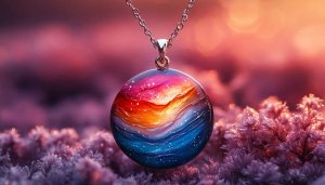 Aesthetic Colorful Galaxy Pendant Mobile Wallpaper Art Background