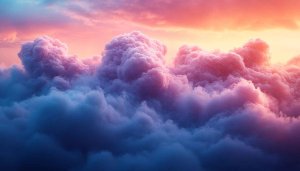 Pink Sunset Clouds Dreamy Aesthetic Desktop Background Mobile Wallpaper