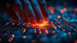 Futuristic Hand Tech Circuit Board 4K Desktop Wallpaper