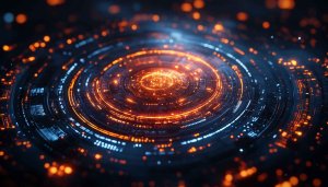 Abstract Tech Spiral 4K Wallpaper for Desktop Background Free