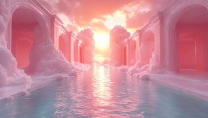 Pink Aesthetic Arches Mobile Wallpaper 4K Desktop Background