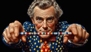 Realistic Uncle Sam Pointing Pencil 4K Desktop Background Wallpaper
