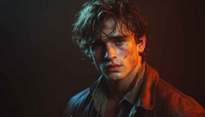 Intense Dramatic Lighting Mobile Wallpaper, Moody Portrait Background 4K