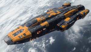 Sci-Fi Spaceship Wallpaper 4K - Futuristic Aircraft Desktop Background