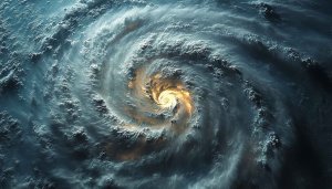 Dramatic Hurricane Cloud Swirl Mobile Wallpaper, Free Phone Background Image