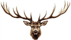 Majestic Deer Illustration Free Wallpaper for Desktop and Mobile