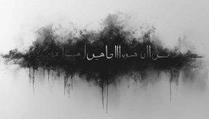 Abstract Islamic Art Calligraphy Gray Black Mobile Wallpaper Background Free
