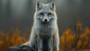 White Fox Portrait Wallpaper 4K - Free Desktop Backgrounds