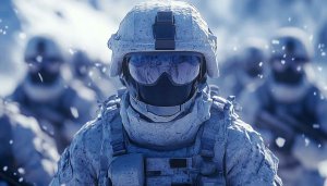 Military Soldier 4K Wallpaper - Tactical Gear, Winter Combat Background