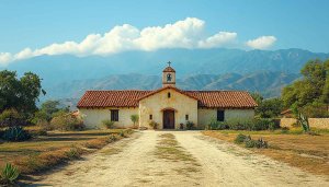 Mission Santa Ines 4K Desktop Background, Vintage Architecture Wallpaper