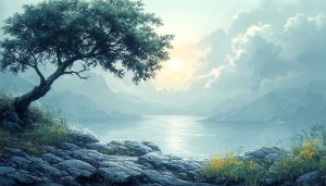 Serene Lake and Mountain Landscape Mobile Wallpaper 4K Background