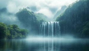 Lush Waterfall Landscape Wallpaper 4K Desktop Backgrounds Mobile Wallpaper