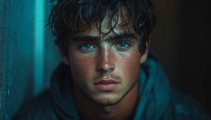 Attractive Blue Eyes Man Portrait HD Mobile Wallpaper Free Use