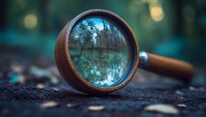 Magnifying Glass Forest Reflection Mobile Wallpaper Free Background Images