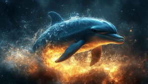 Fiery Dolphin Wallpaper: Stunning 4K Background for Desktop, Mobile