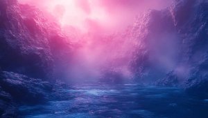 Pink and Blue Landscape 4K Desktop Wallpaper, Free Mobile Background