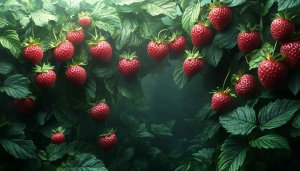 Strawberry Plant 4K Wallpaper for Desktop and Mobile Background