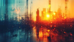 Cityscape Construction 4K Desktop Background Industrial Building Mobile Wallpaper