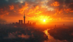Makkah Al Haram Clock Tower Sunset Mobile Wallpaper Background