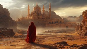 Desert Temple 4K Mobile Wallpaper, Middle Eastern Architecture Background