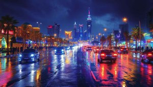 Night Cityscape Wallpaper, Futuristic City at Night, Free HD Background