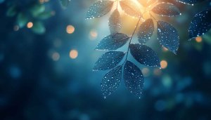 Dewy Leaves Mobile Wallpaper 4K | Nature Bokeh Aesthetic Background