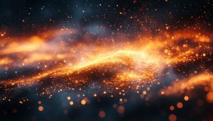 Sparkling Gold Dust Abstract Galaxy 4K Desktop Mobile Wallpaper