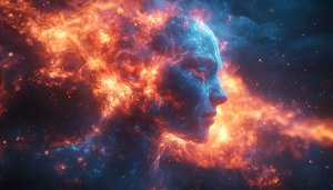 Fiery Humanoid Portrait 4K Desktop Mobile Wallpaper Free