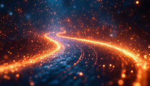 Orange Glowing Road Mobile Wallpaper - 4K Desktop Background