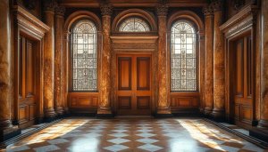 Luxury Interior Architecture 4K Desktop Wallpaper Aesthetic Arched Windows