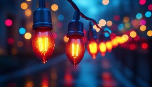 Warm Lights Bokeh 4K Wallpaper, Festive Party Background for Desktop