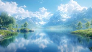 Serene Mountain Lake 4K Desktop Backgrounds Nature Wallpaper