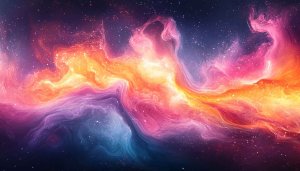 Colorful Galaxy Mobile Wallpaper - Cosmic Nebula Space Art Background
