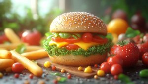 Delicious Burger Desktop Background | Free Food 4K Wallpaper
