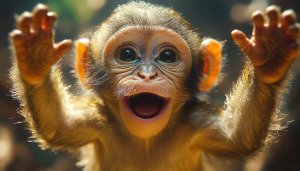 Cute Monkey Baby Animal Wallpaper - Free Mobile Background Image