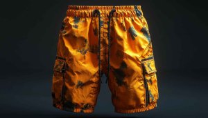 Orange and Blue Tie-Dye Shorts Mobile Wallpaper 4K Resolution