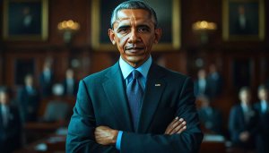 Barack Obama Portrait 4K Desktop Background Free Political Leader Image