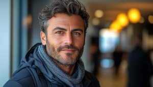 Mature Man Portrait Mobile Wallpaper Grey Hair and Beard Style